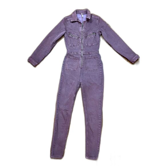 Free People Pants - Free People Pink Cotton Denim Jumpsuit Coveralls Overalls   Women's Size XS
